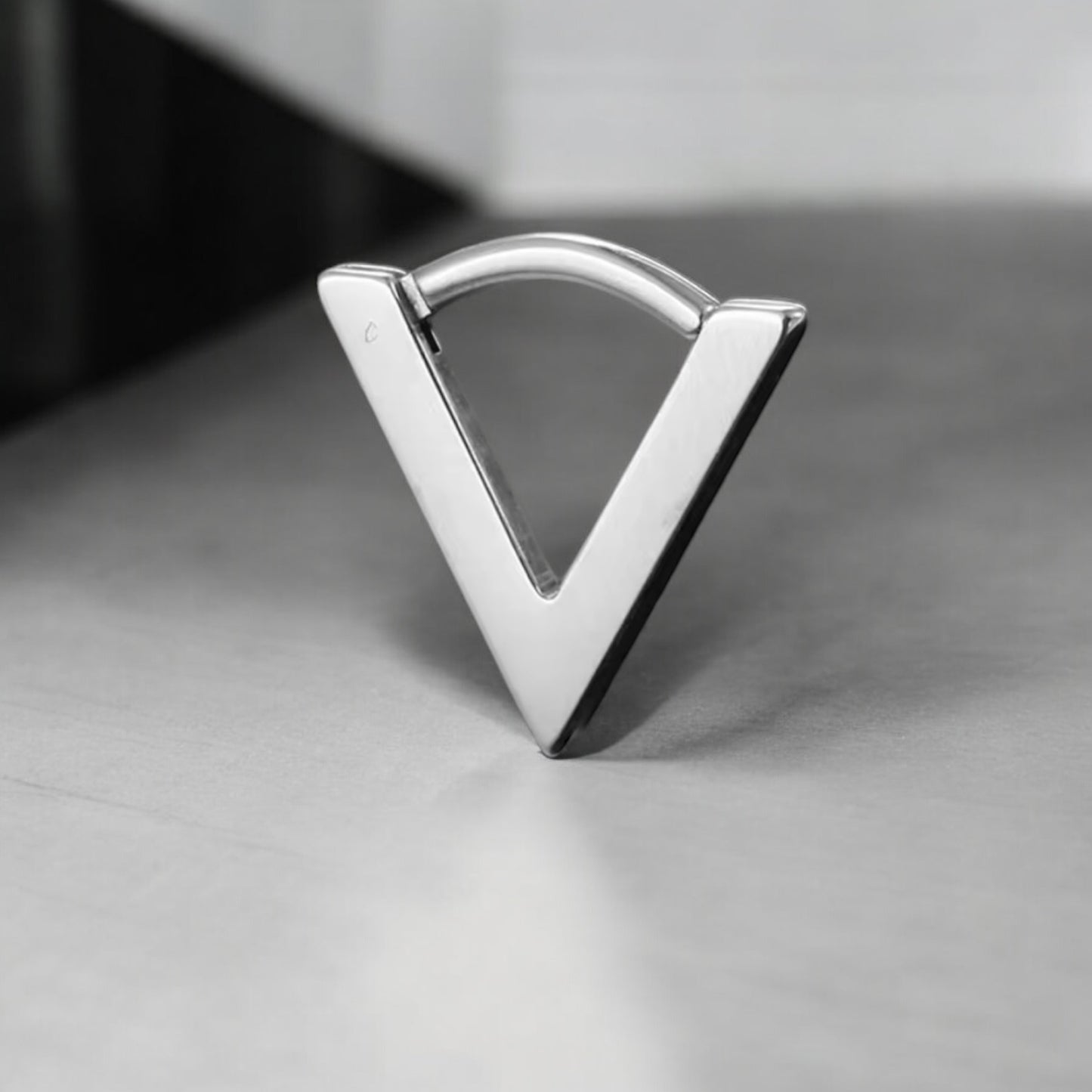 Triangle V- Shaped Septum Clicker | Hinged Piercing Ring