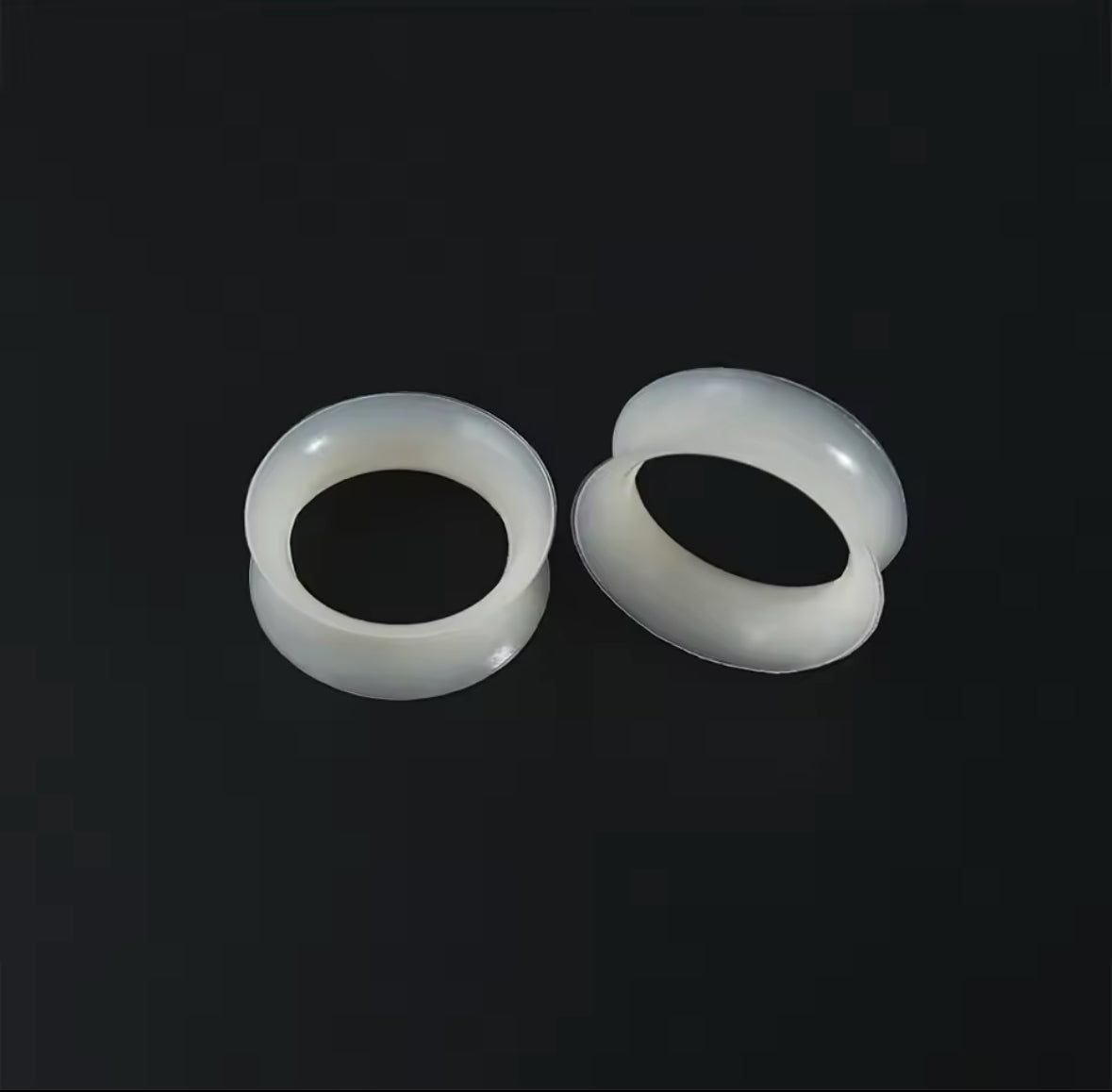 Light Skin Silicone Ear Skins | Double Flare | Thin Flexible Tunnels