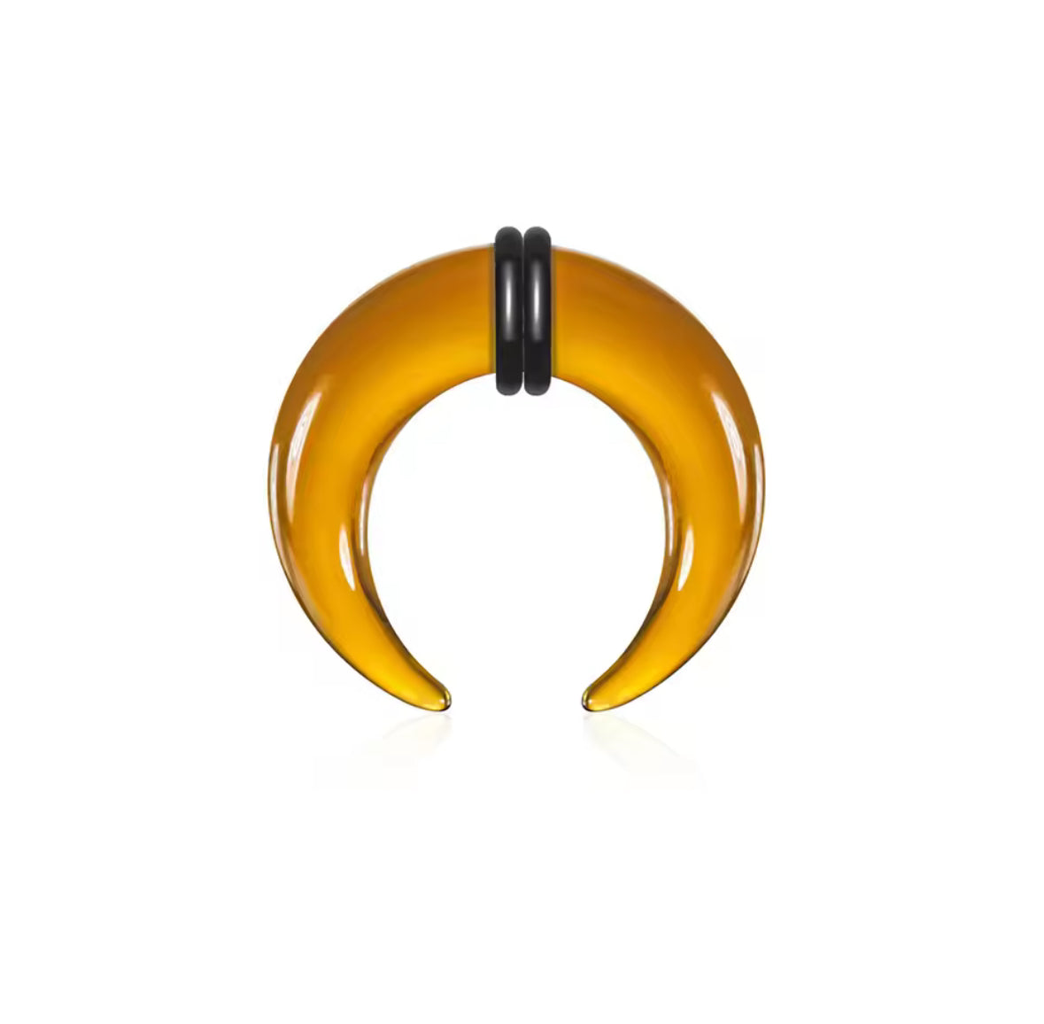 Glass Septum Crescent Pincher | Bull Taper | 6mm -10mm