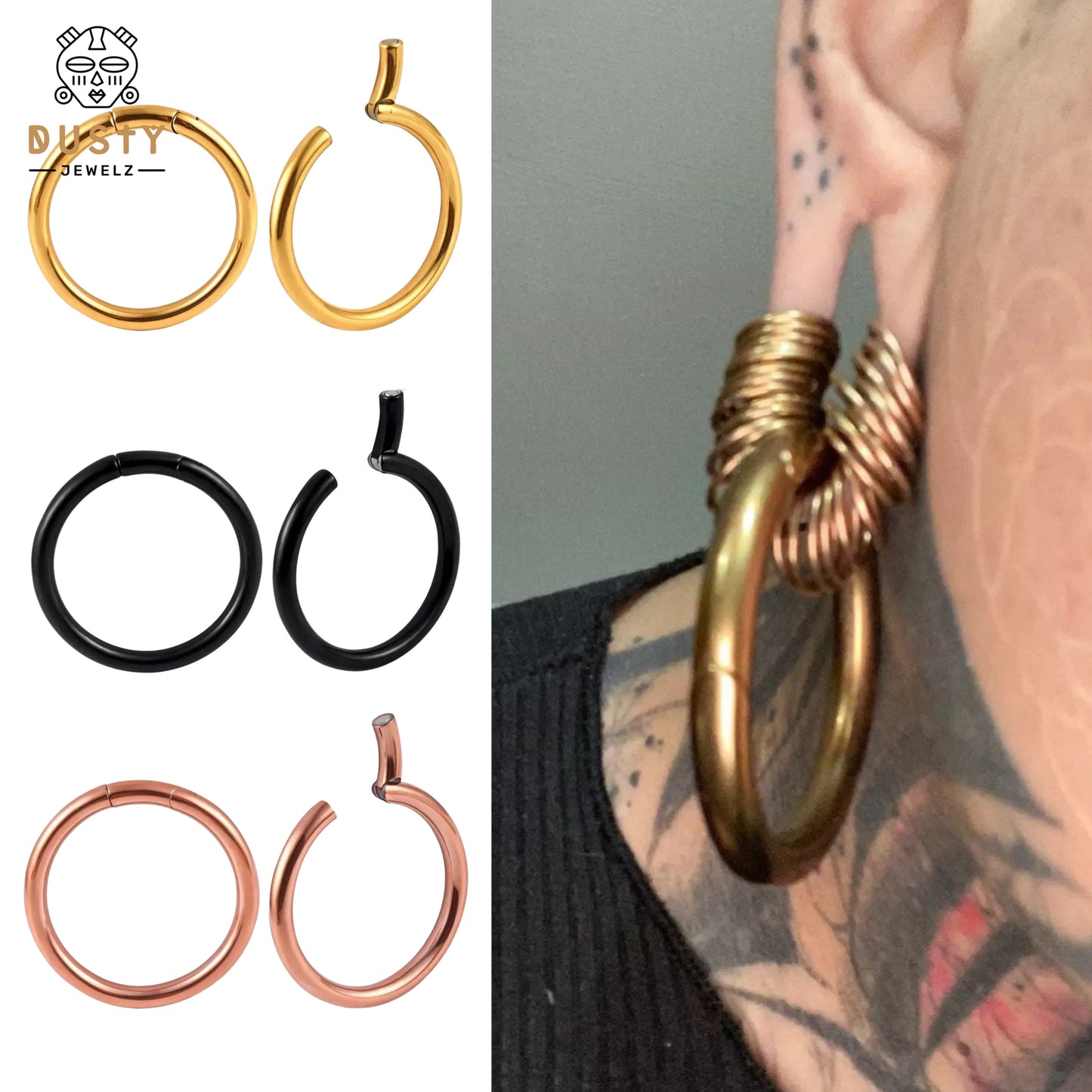 Classic Hoop Ear Weights | Lobe Hangers