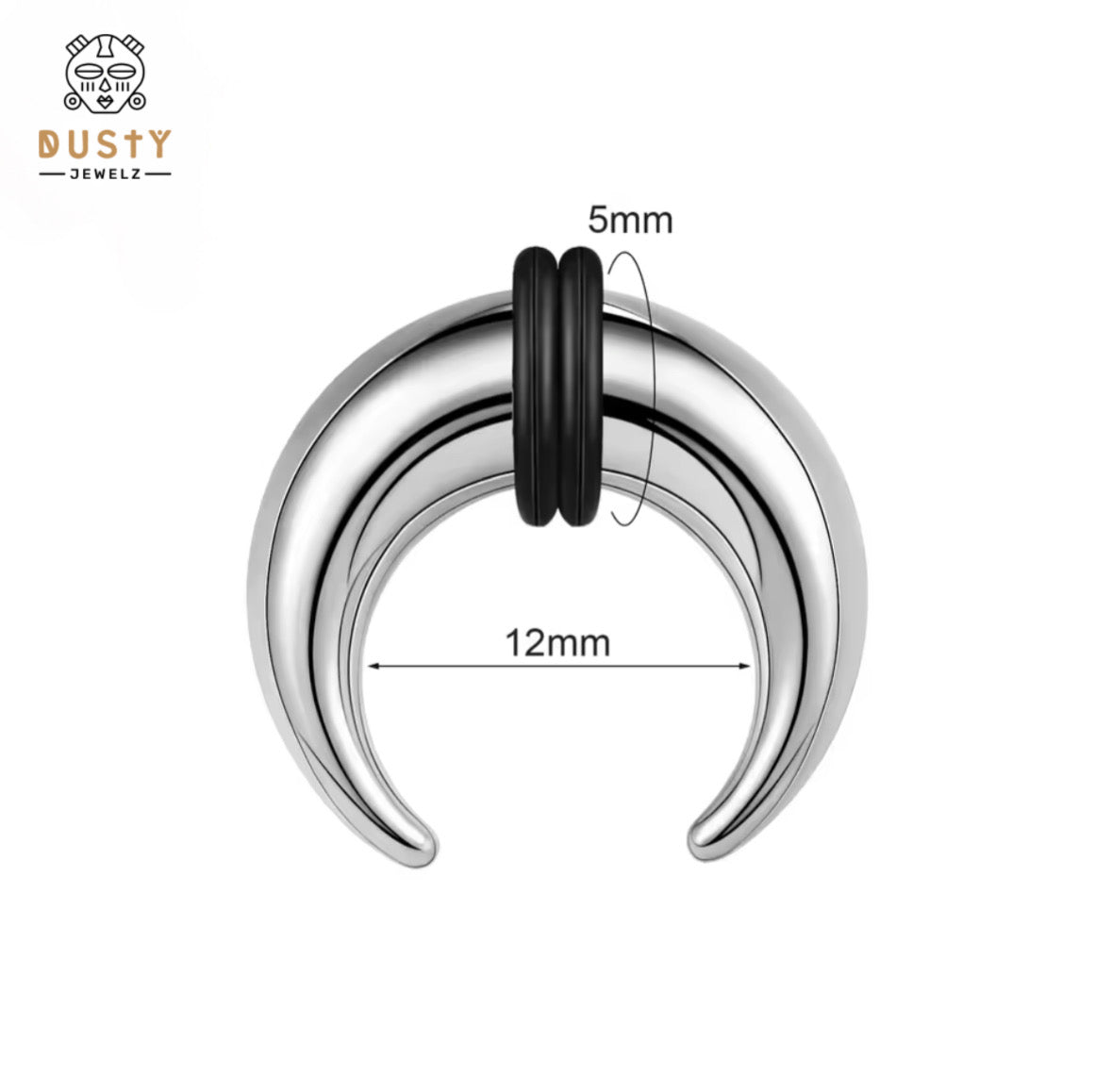 Steel Bull Taper Septum Pincher | Crescent Tapers | 16g-00g