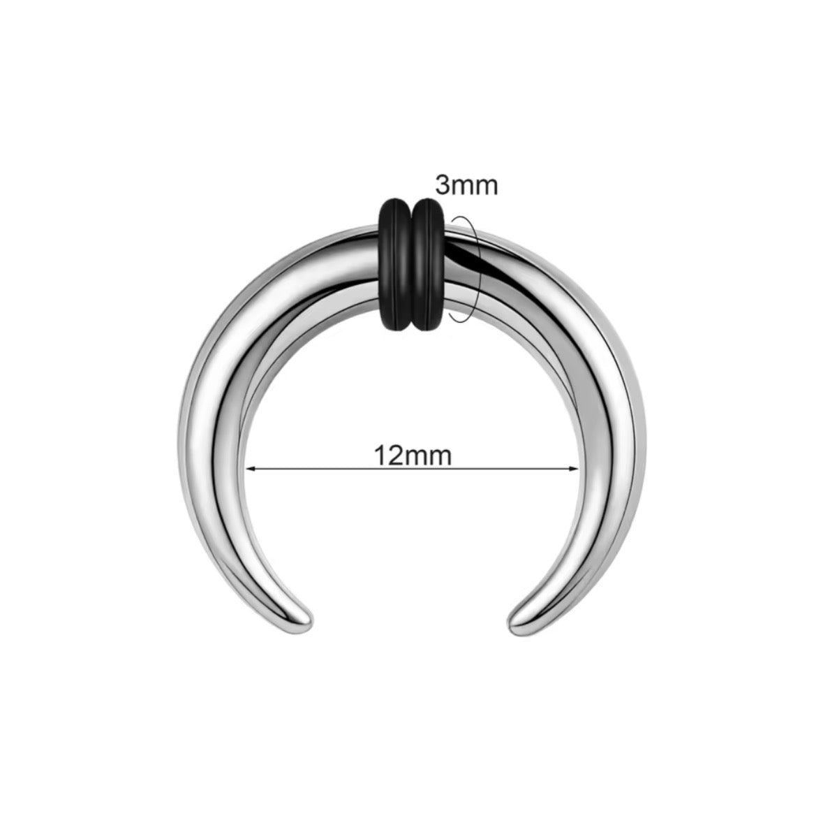 Steel Bull Taper Septum Pincher | Crescent Tapers | 16g-00g