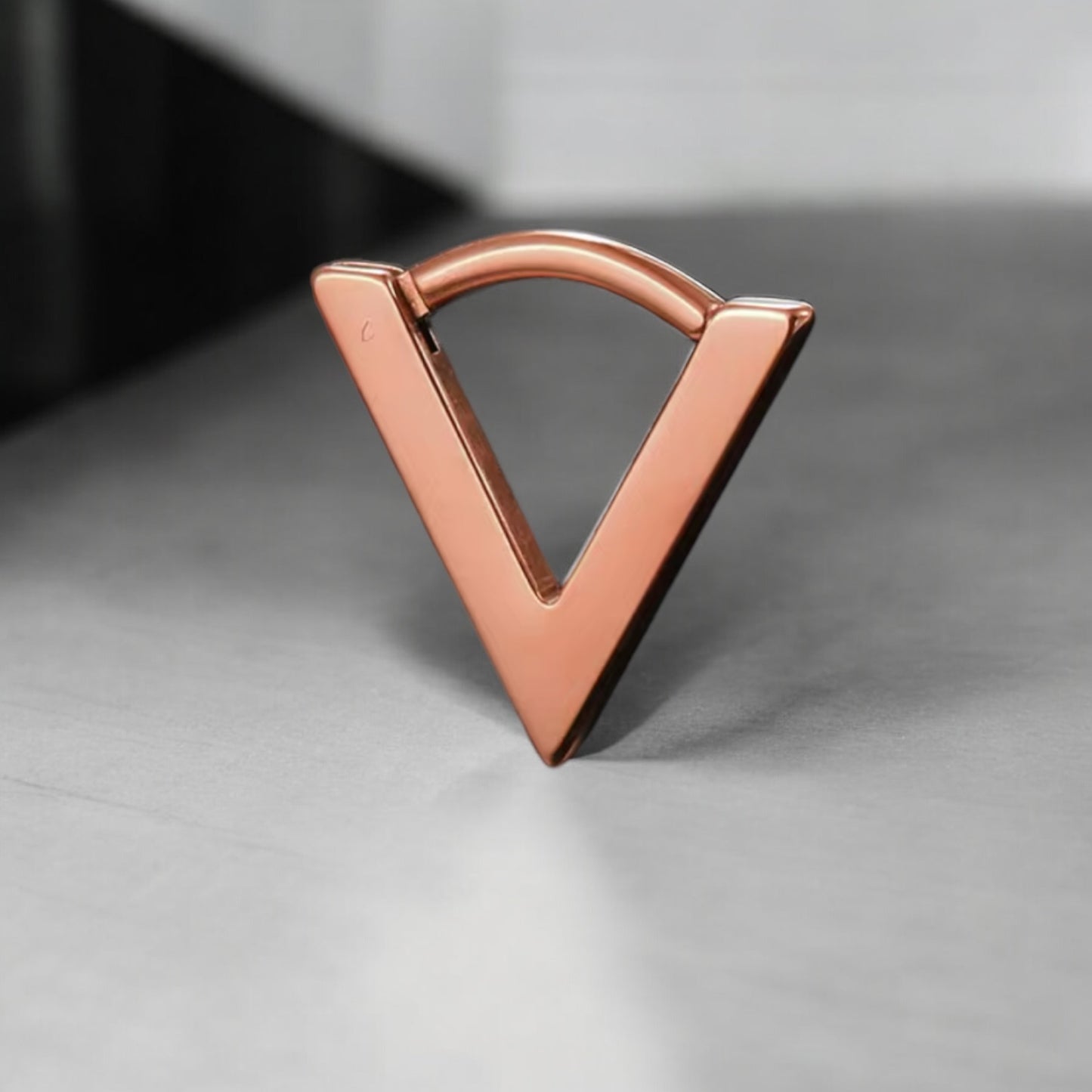 Triangle V- Shaped Septum Clicker | Hinged Piercing Ring