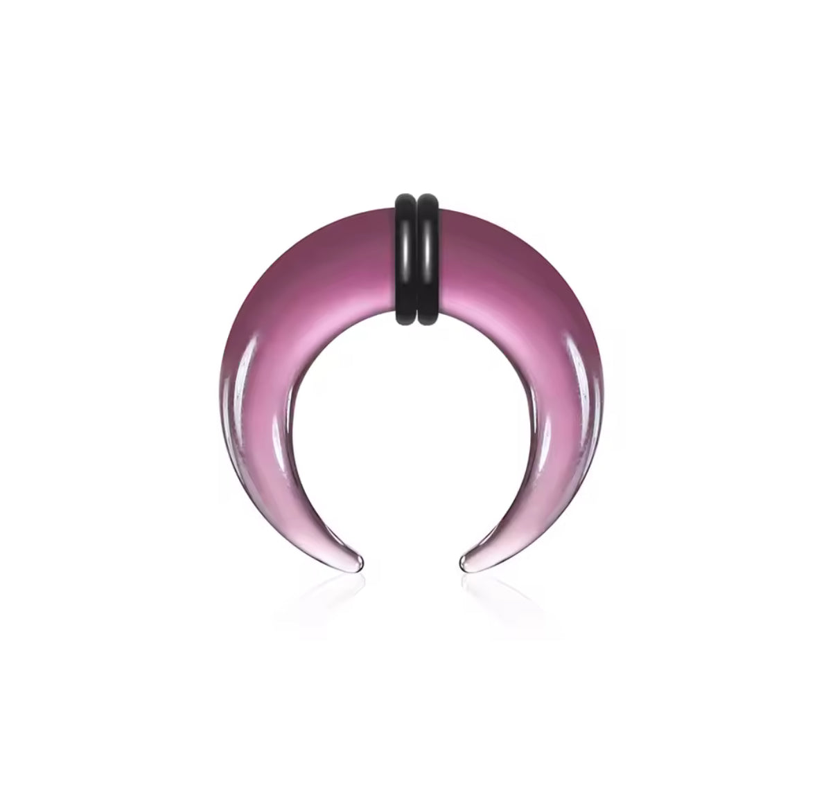 Glass Septum Crescent Pincher | Bull Taper | 6mm -10mm
