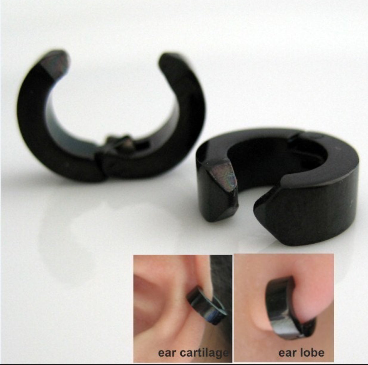 Clip On Hoop Ear Cuffs | Non Piercing Fake Earring Huggies