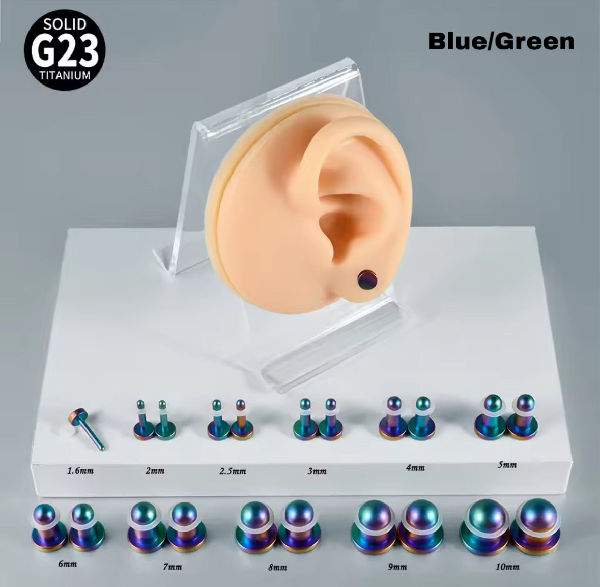 Rainbow Single Flare Plugs | TITANIUM