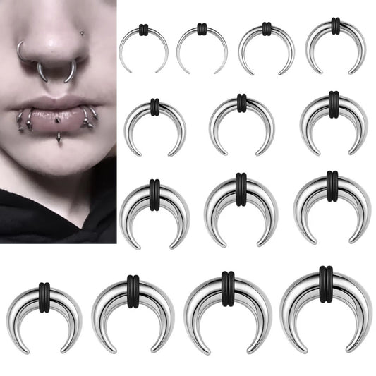 Steel Bull Taper Septum Pincher | Crescent Tapers | 16g-00g