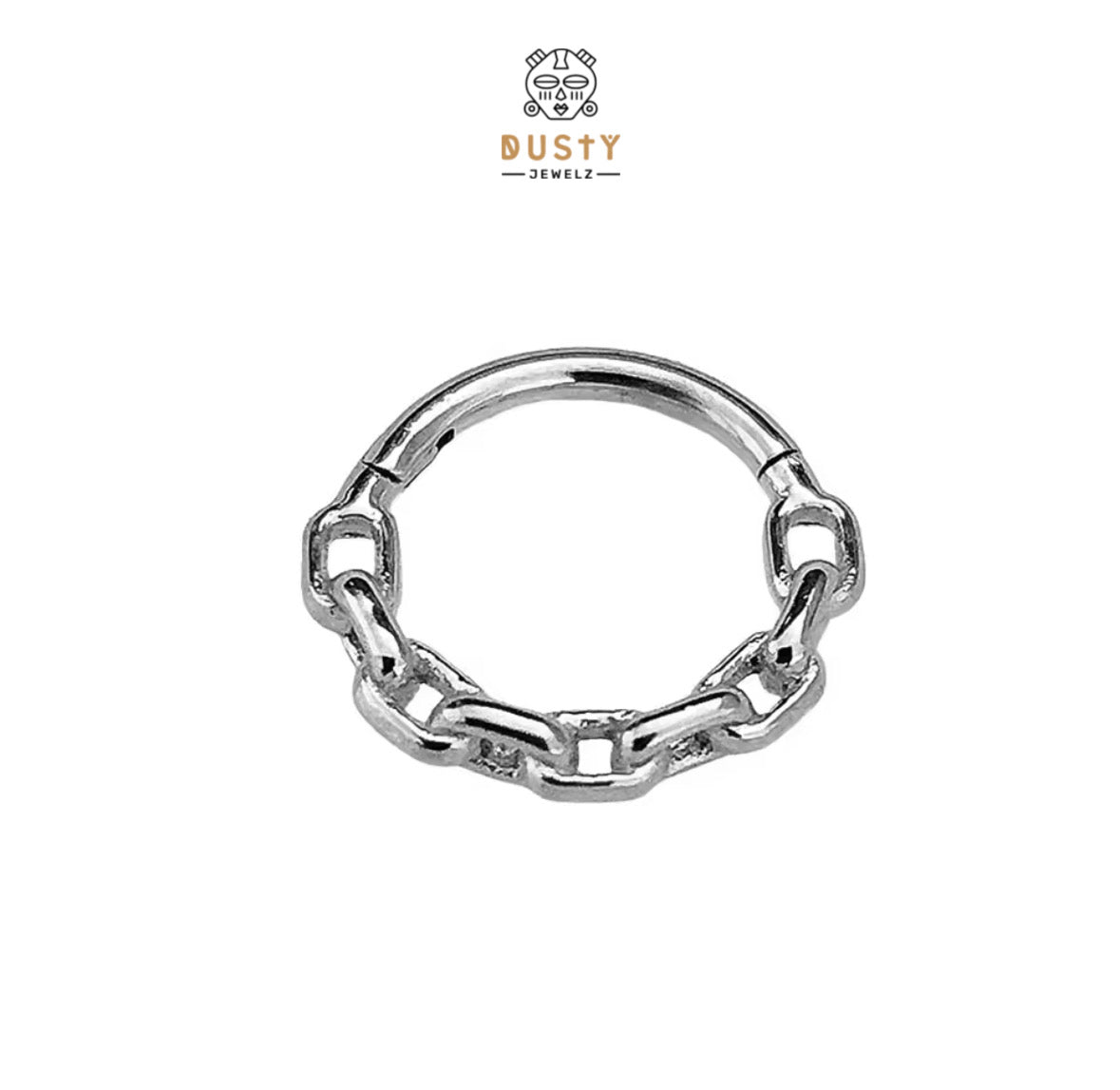 Chain Hinged Septum Ring | Stainless Steel Clicker
