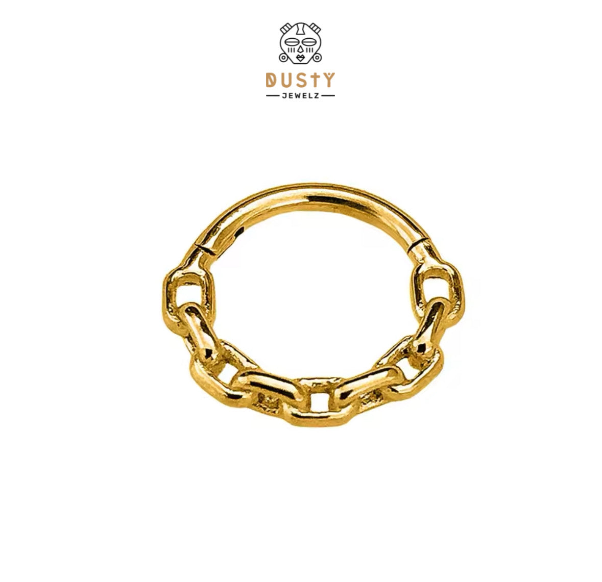Chain Hinged Septum Ring | Stainless Steel Clicker