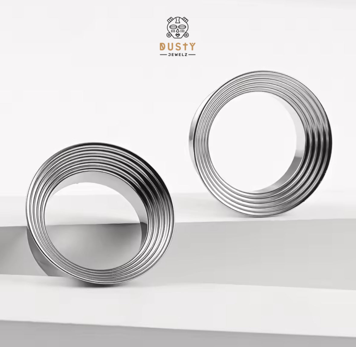 Ridged Wide Flared Stainless Steel Tunnels