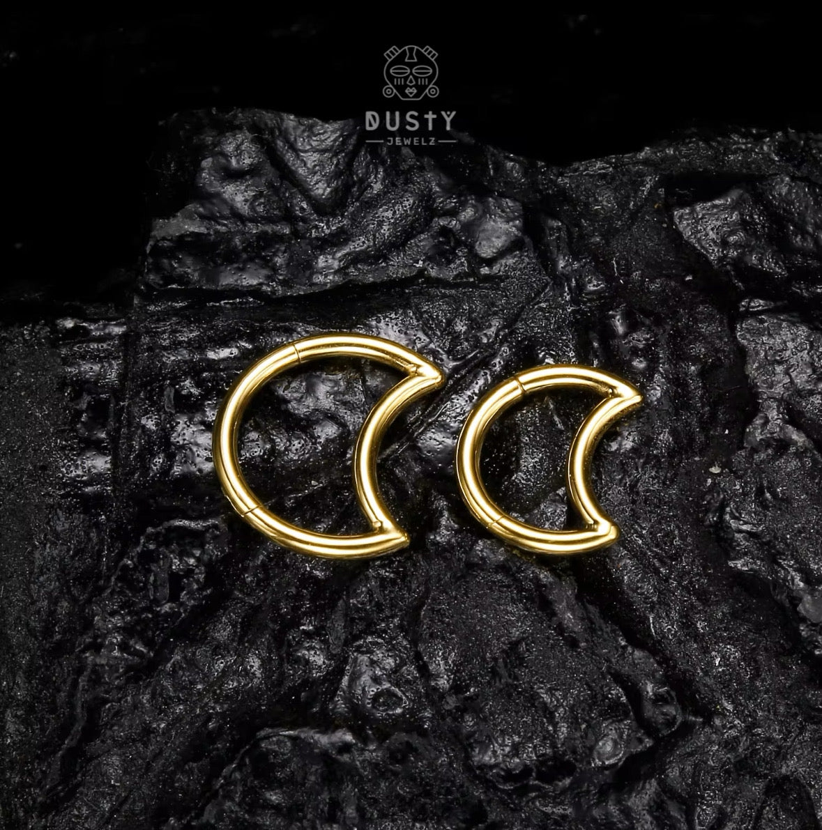 Crescent Half Moon Hinged Clicker | Daith Septum Ring