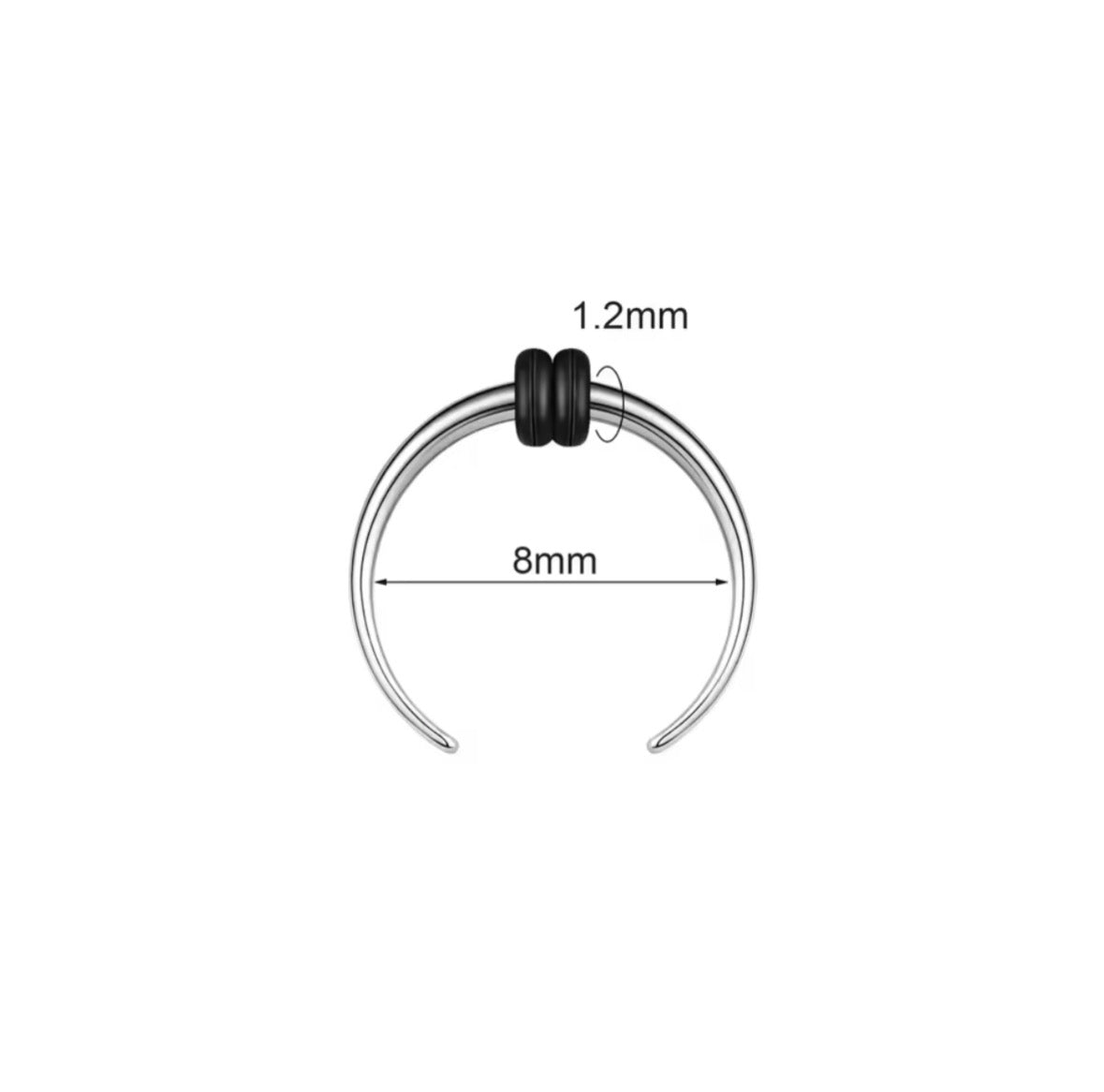 Steel Bull Taper Septum Pincher | Crescent Tapers | 16g-00g