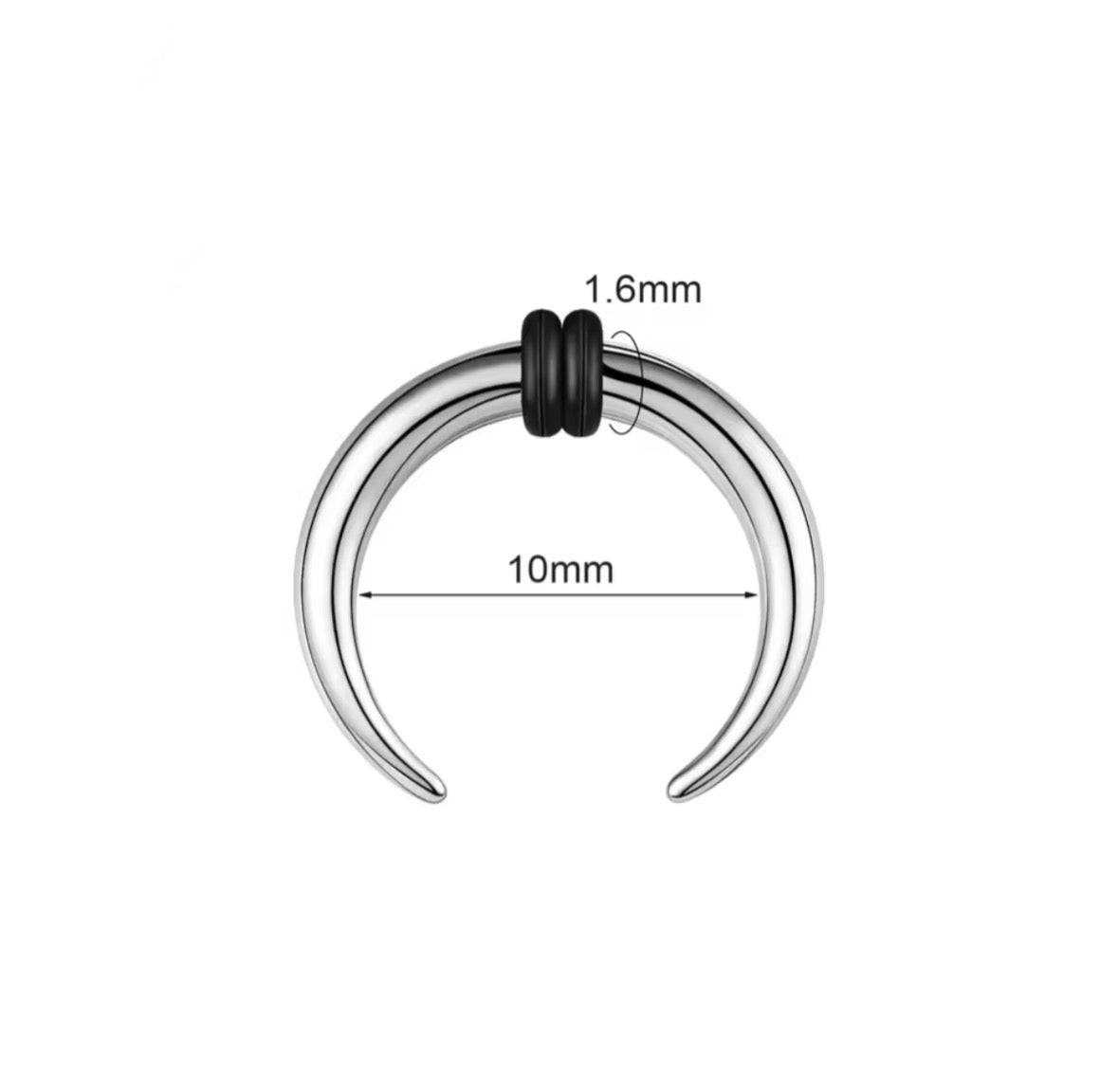 Steel Bull Taper Septum Pincher | Crescent Tapers | 16g-00g