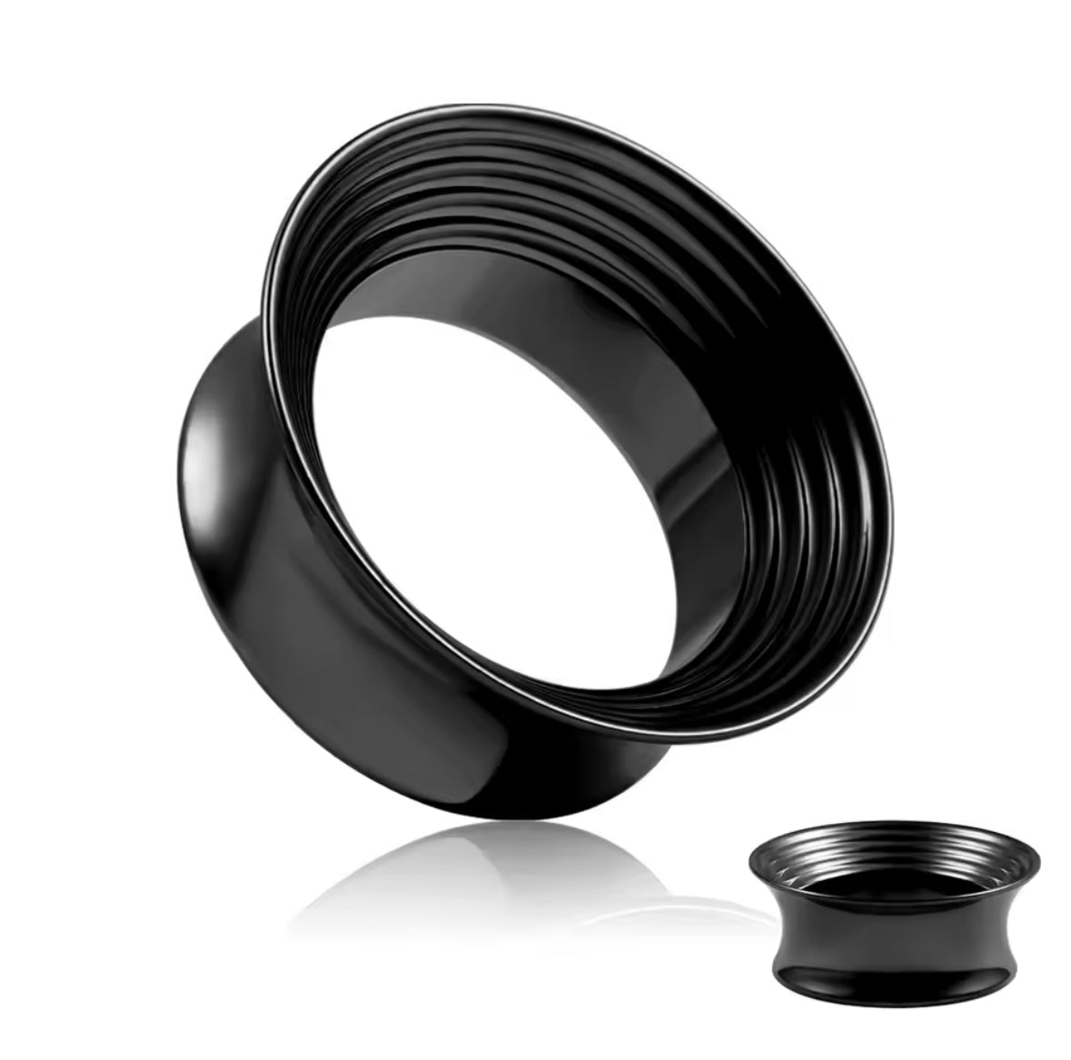 Ridged Wide Flared Stainless Steel Tunnels