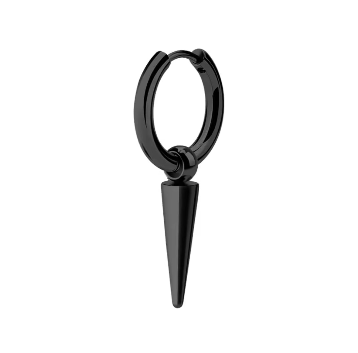 Spike Dangle Huggie Earrings | Steel Huggies