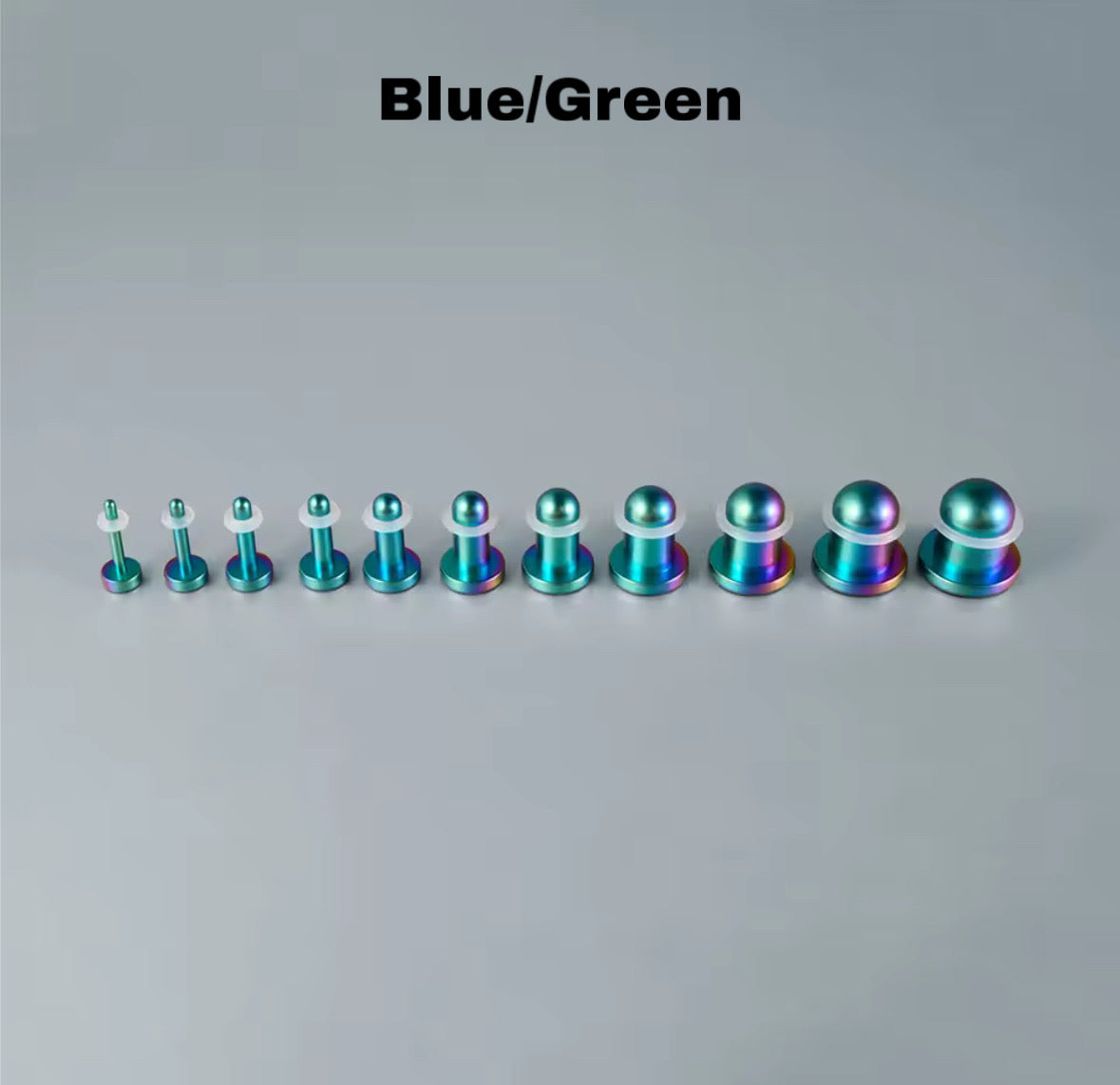 Rainbow Single Flare Plugs | TITANIUM