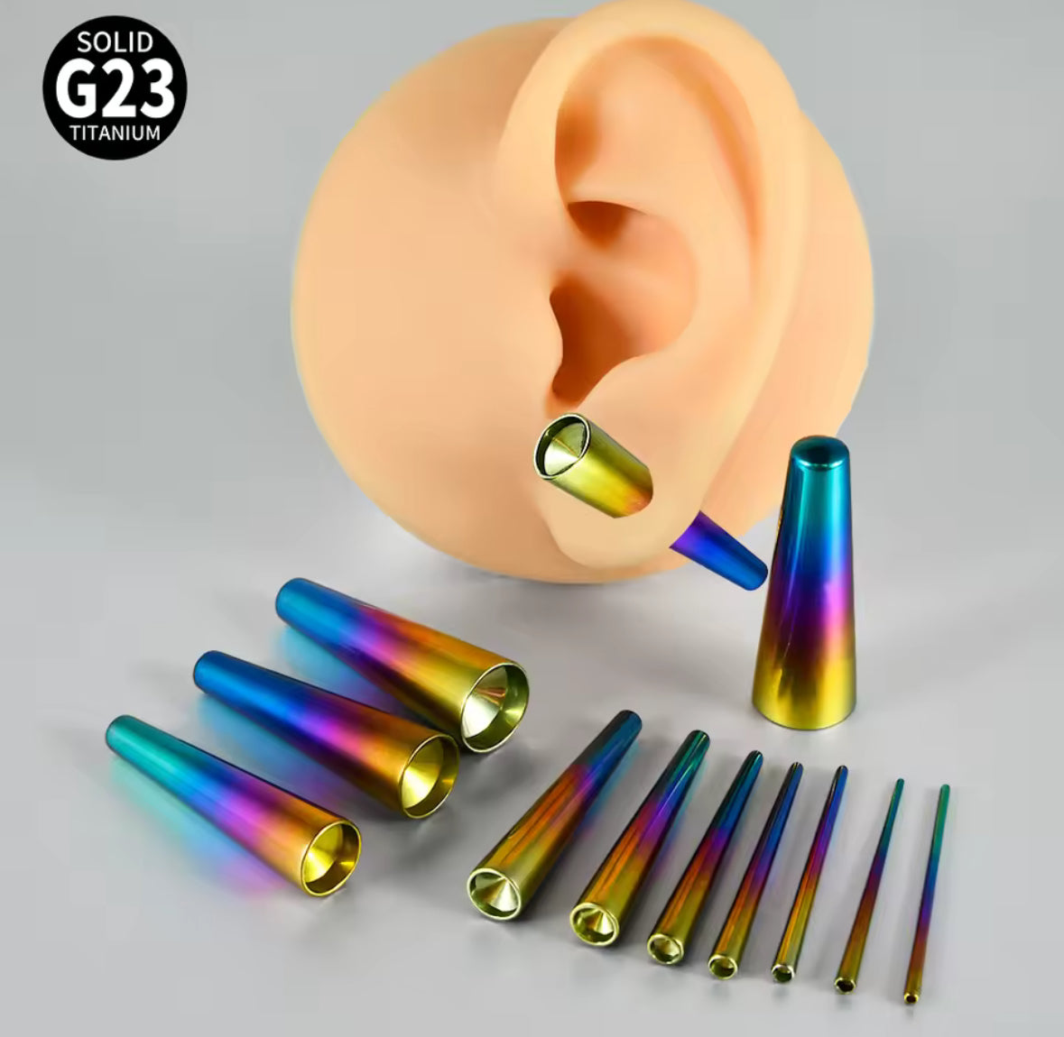 Rainbow Tapered Insertion Pin | TITANIUM Tapers