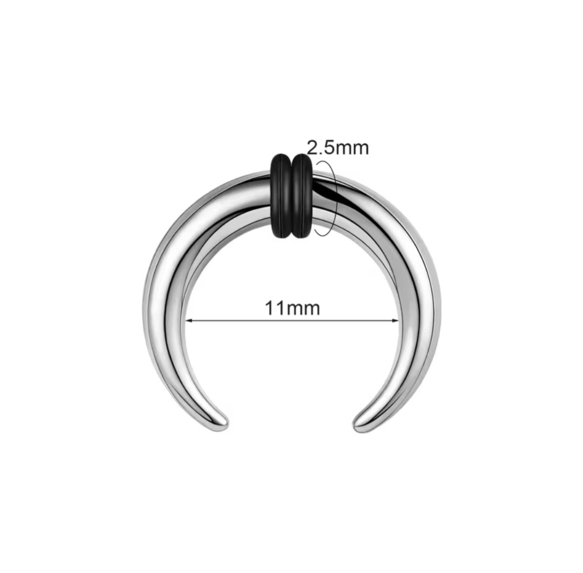 Steel Bull Taper Septum Pincher | Crescent Tapers | 16g-00g