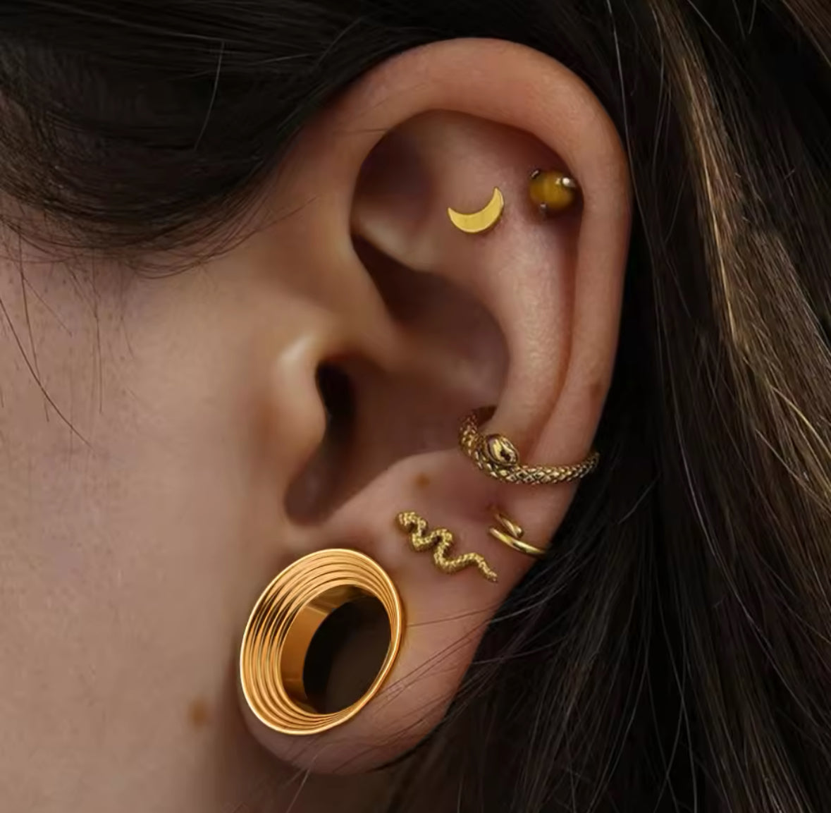 Ridged Wide Flared Stainless Steel Tunnels