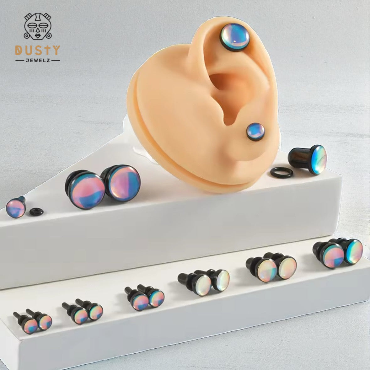 Hologram Steel Plugs | Single Flare