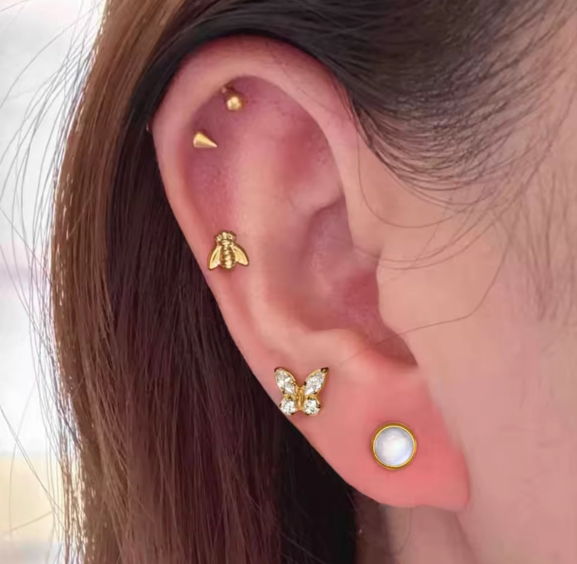 Shell Inlay Single Flare Steel Plugs | Dead Stretching Plug | Half Sizes