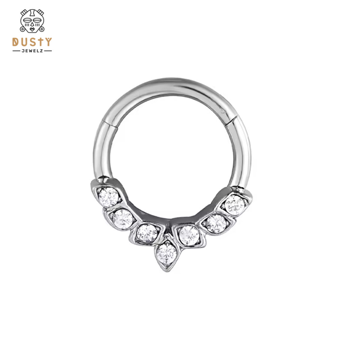 Crystal Paved Gem Septum Clicker 16G