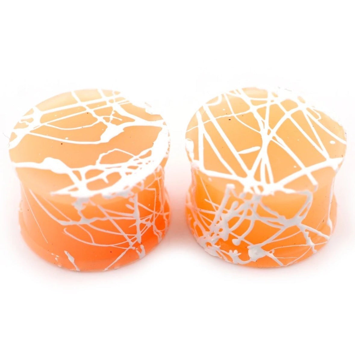 Extra Big Silicone Plugs | Double Flare | Splatter Paint