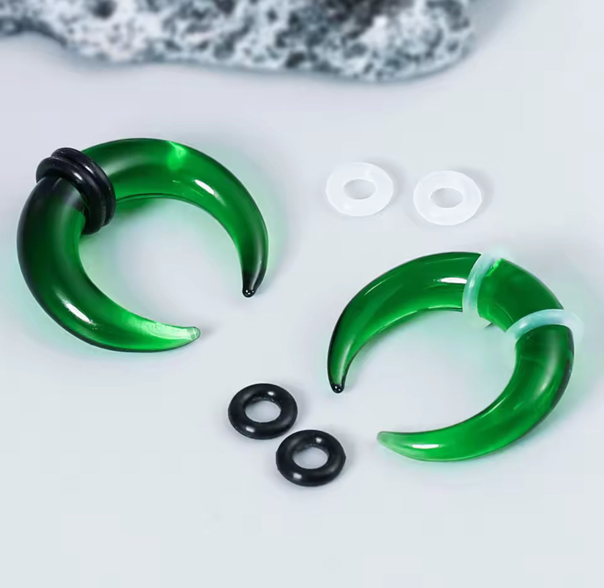 Glass Septum Crescent Pincher | Bull Taper | 6mm -10mm