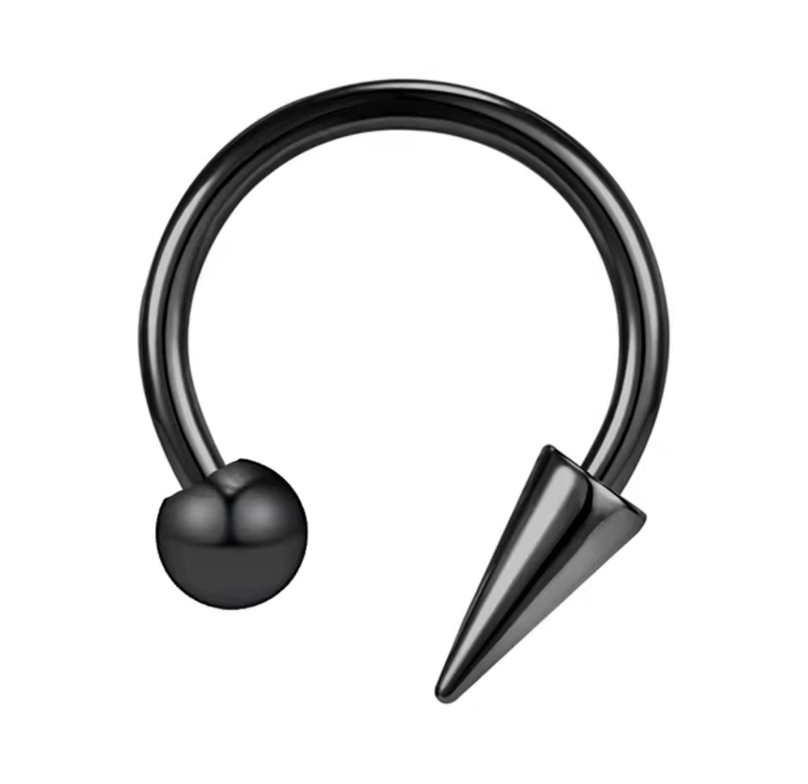 Spike Lippy Loop Labret Ring Horseshoe | Snake Bite Piercing | Lip Hugger