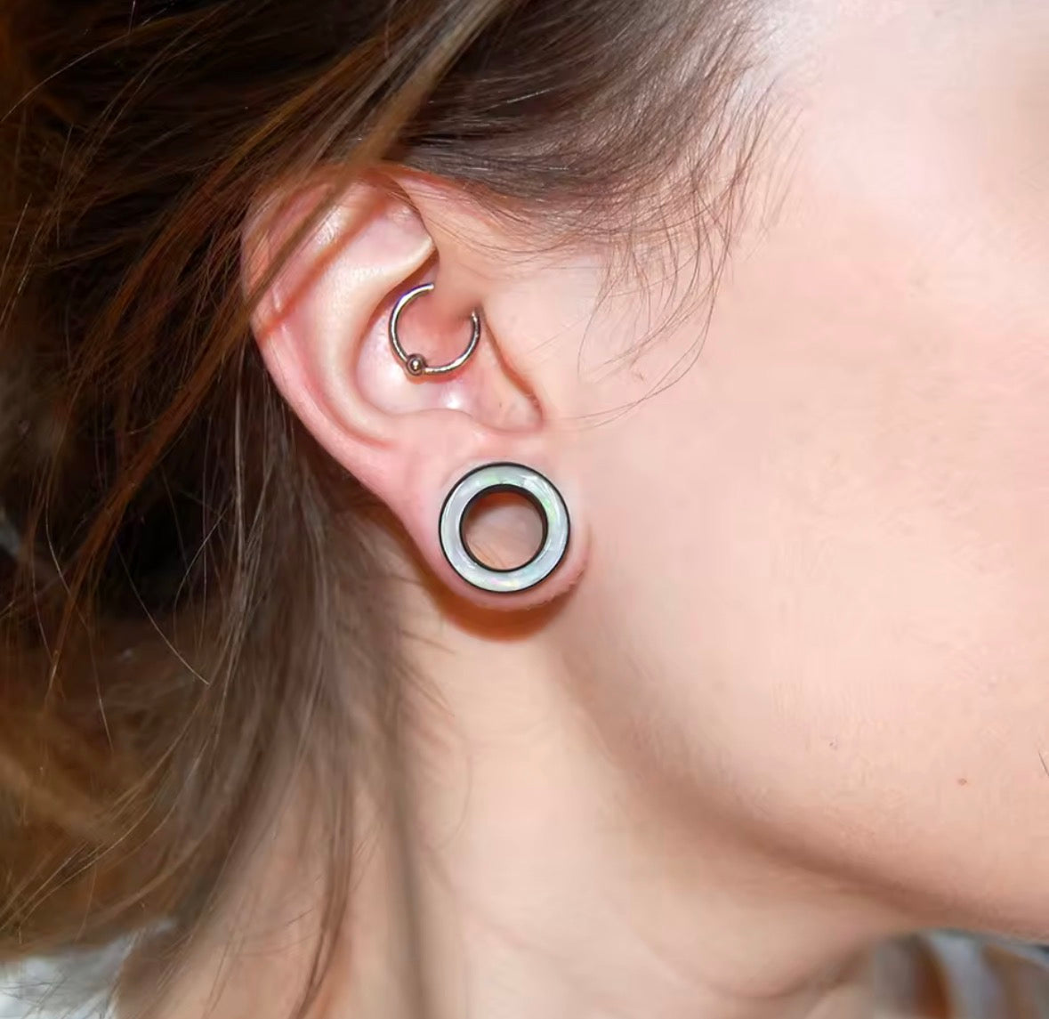 Iridescent Shell Stainless Steel Screw-Fit Plugs & Tunnels