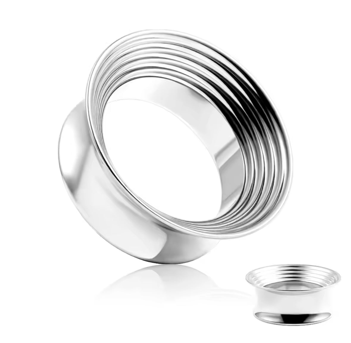 Ridged Wide Flared Stainless Steel Tunnels