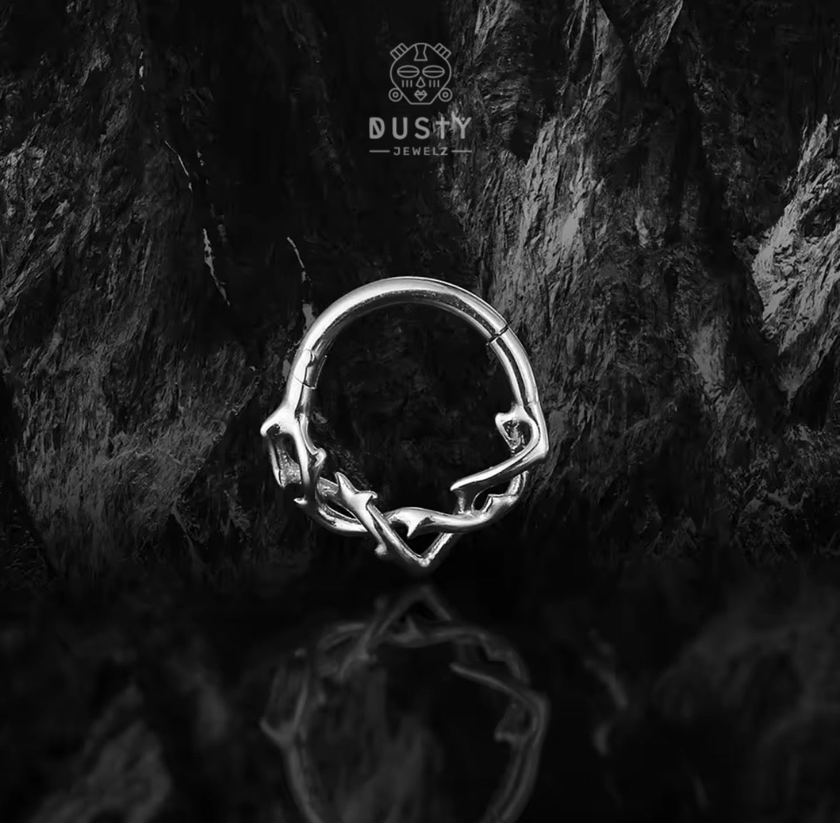 Vine Hinged Septum Ring | Stainless Steel Clicker