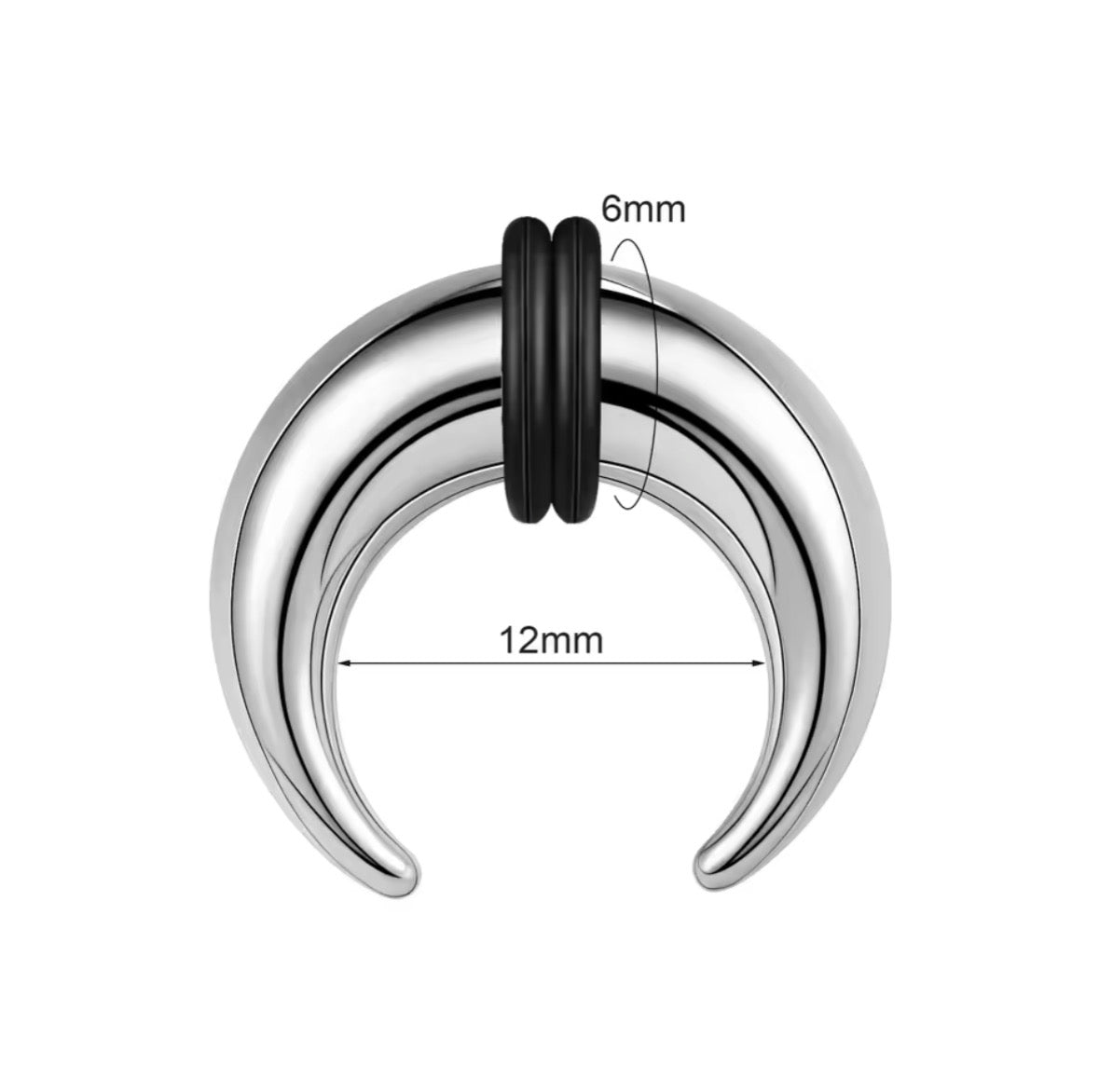 Steel Bull Taper Septum Pincher | Crescent Tapers | 16g-00g