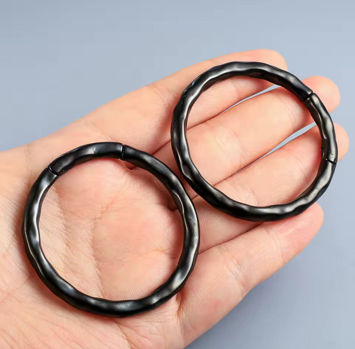 Hammered Hoop Ear Weights
