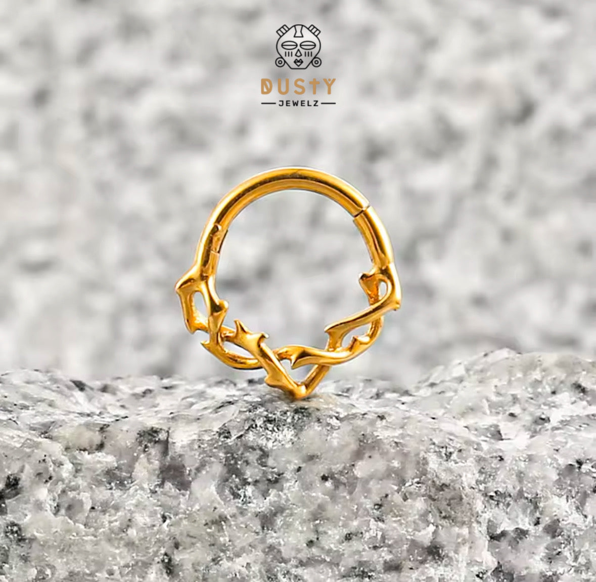 Vine Hinged Septum Ring | Stainless Steel Clicker