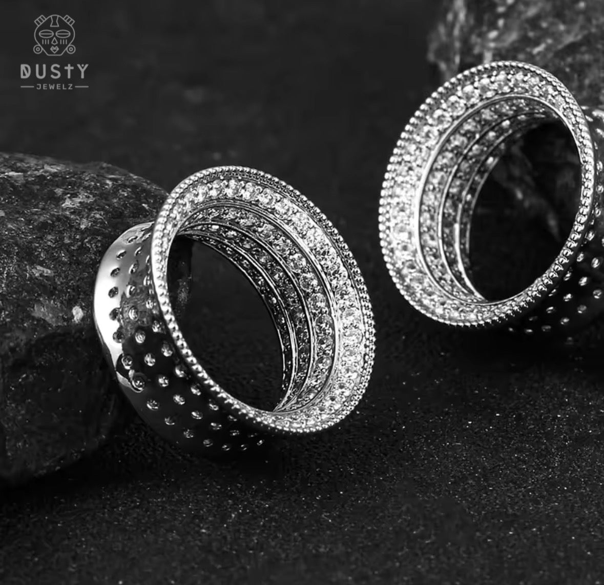 Crystal Paved Flared Stainless Steel Tunnels