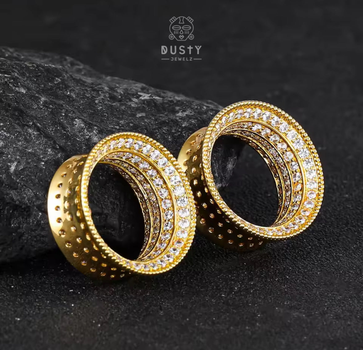 Crystal Paved Flared Stainless Steel Tunnels