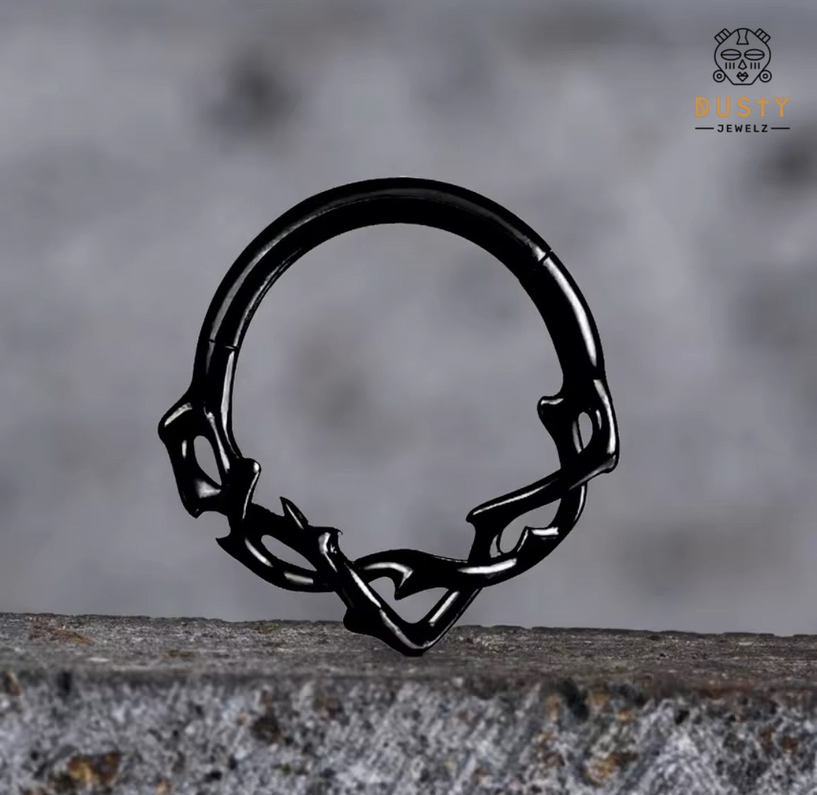 Vine Hinged Septum Ring | Stainless Steel Clicker