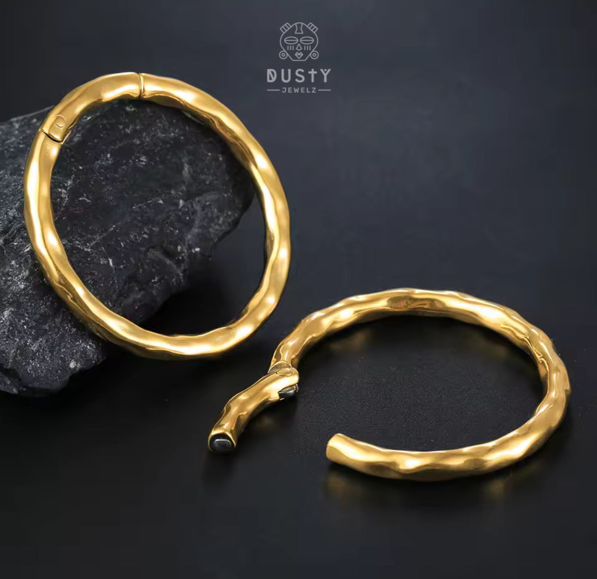 Hammered Hoop Ear Weights