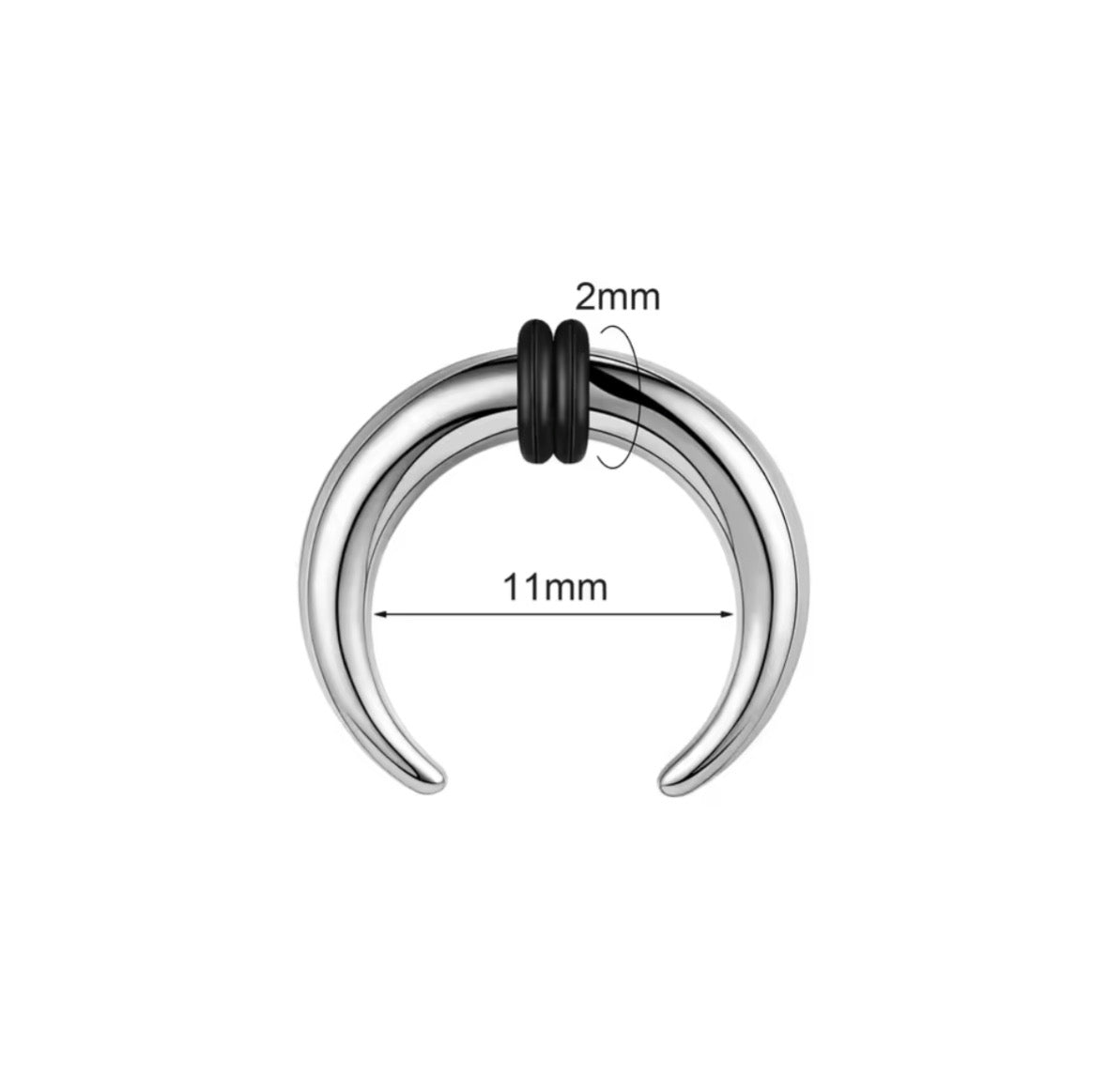 Steel Bull Taper Septum Pincher | Crescent Tapers | 16g-00g