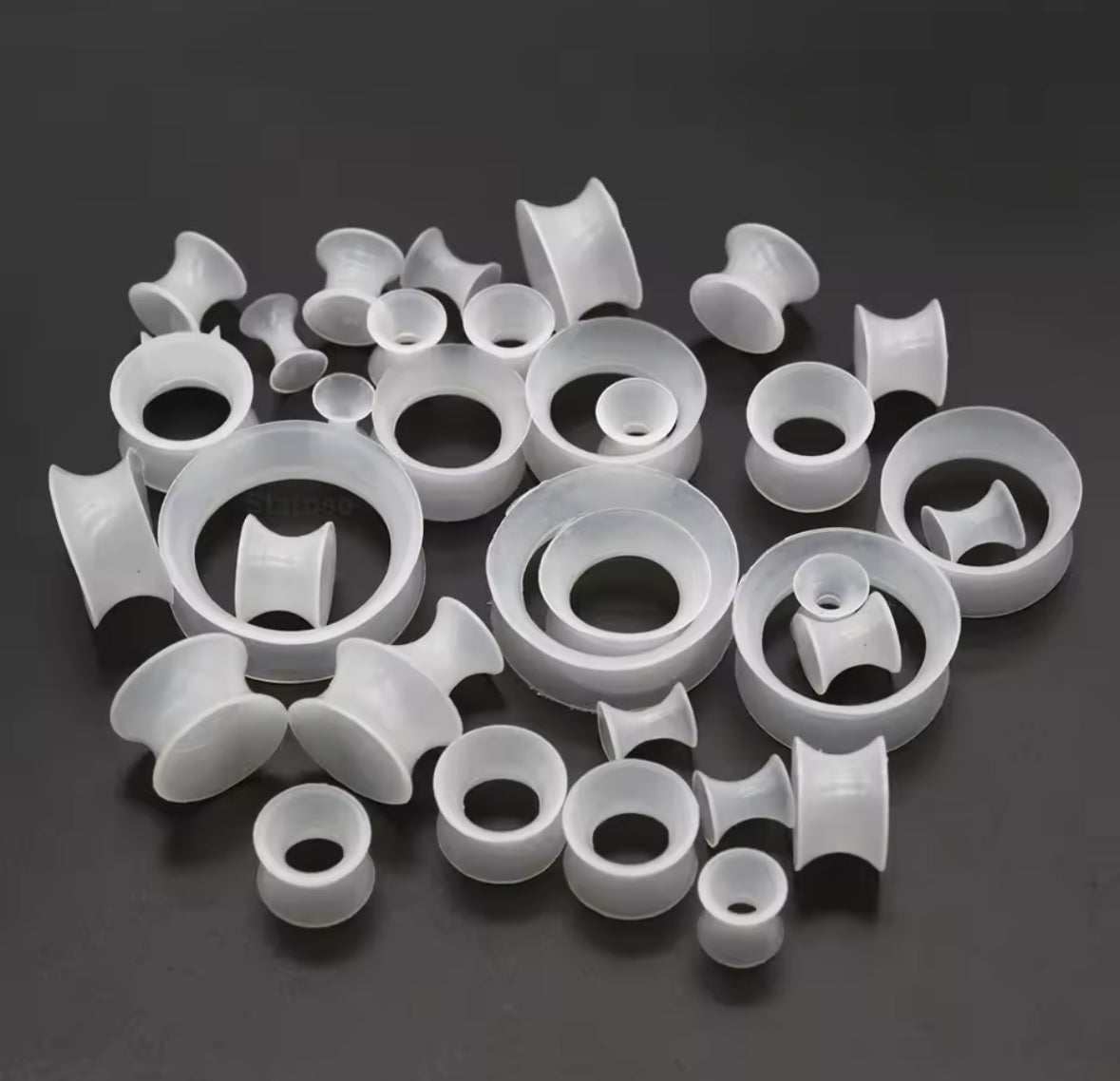 Glow In The Dark Silicone Ear Skins | Double Flare | Flexible Tunnels