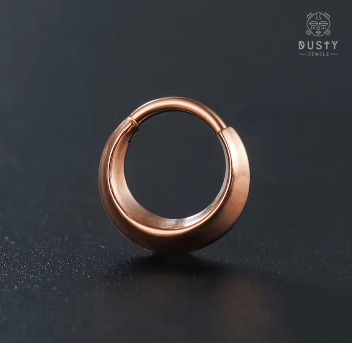 Chunky Edged Septum Clicker | Hinged Piercing Ring