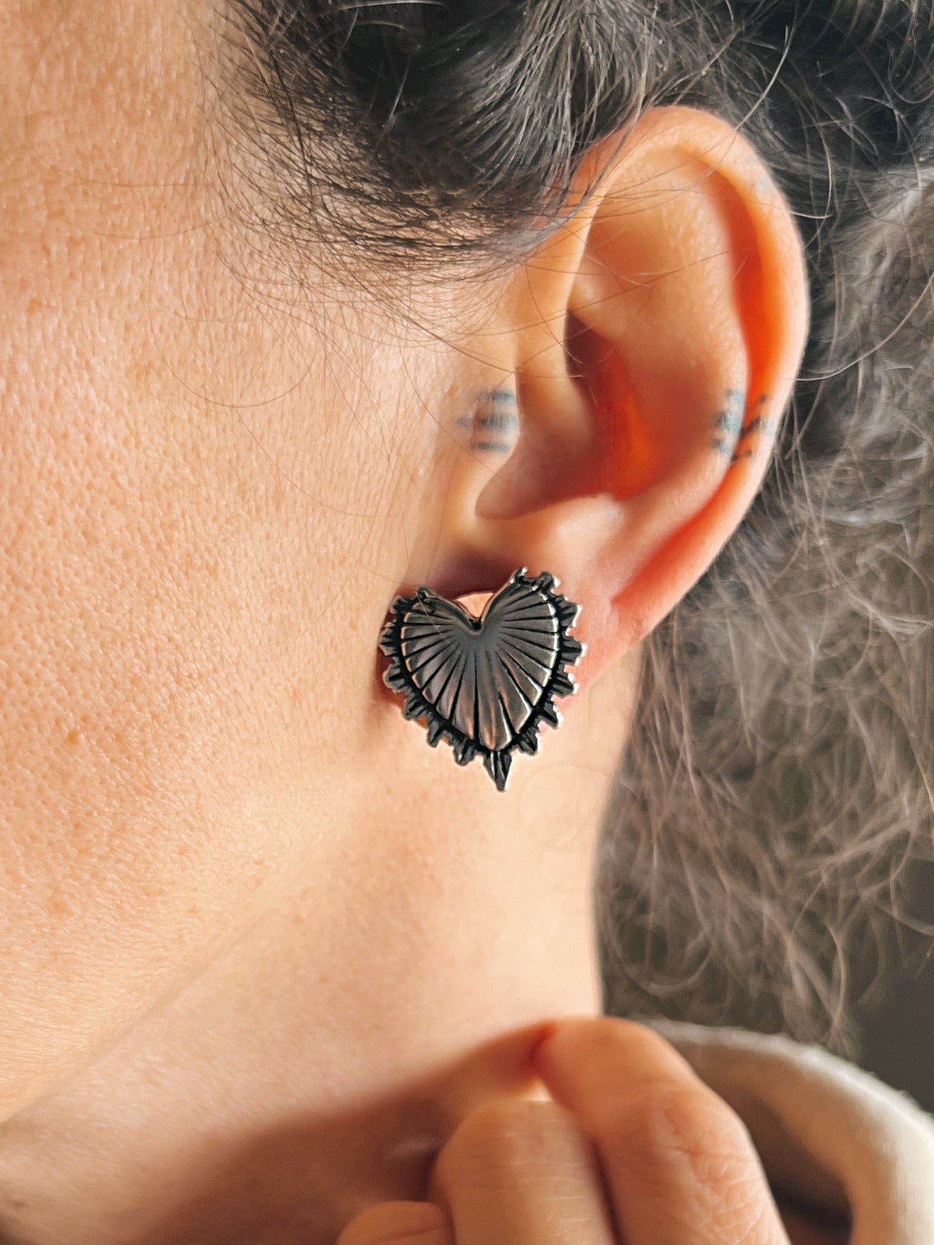 Sacred Heart Saddles Spreaders | Mexican Milagro Ear Hangers