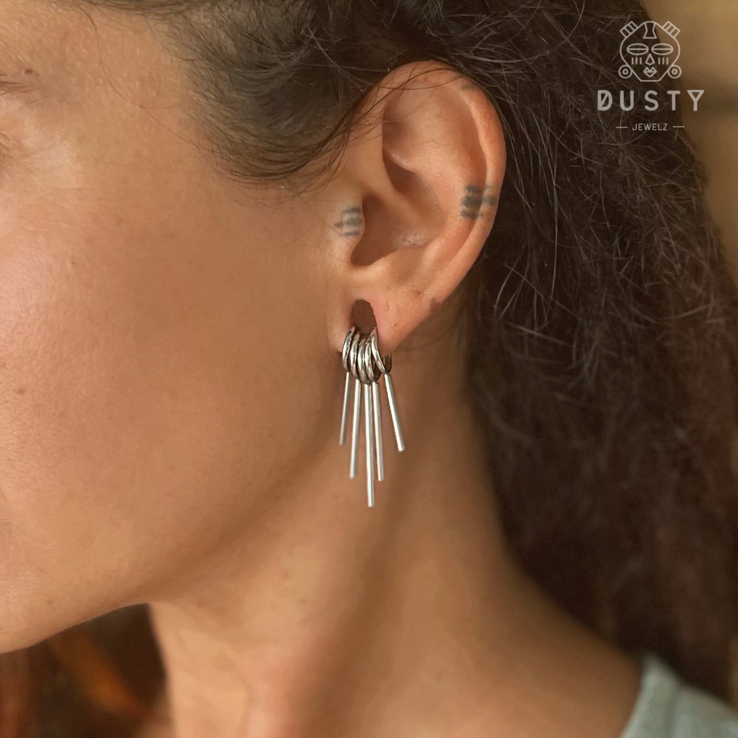 Sun Ray Multi Ring Stack For Stretched Ears | Clicker Stacking Rings