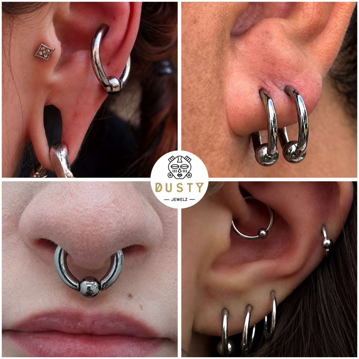 Large Hinged Segment Ball Closure Ring | Stainless Steel 2-4mm