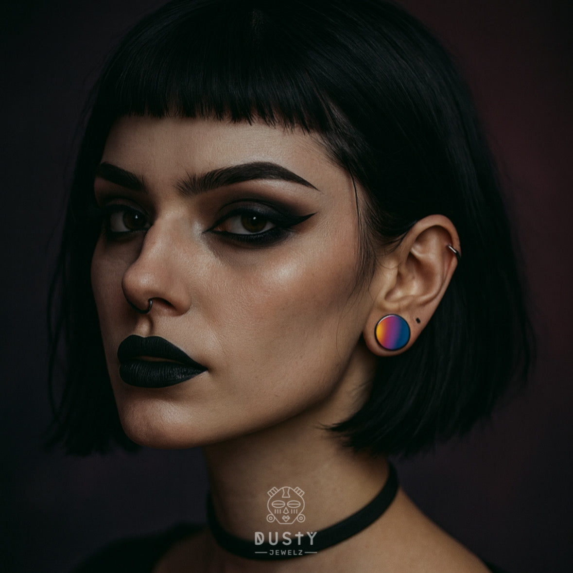 Rainbow Single Flare Plugs | TITANIUM