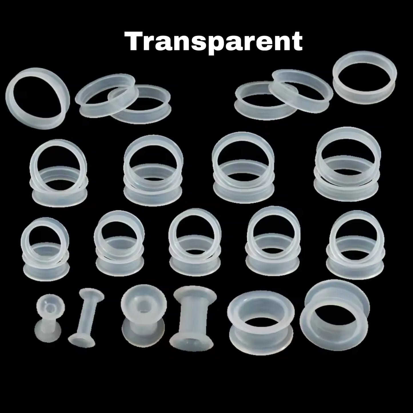 Extra Big Silicone Tunnels | Flexible Plugs | 3mm-76mm