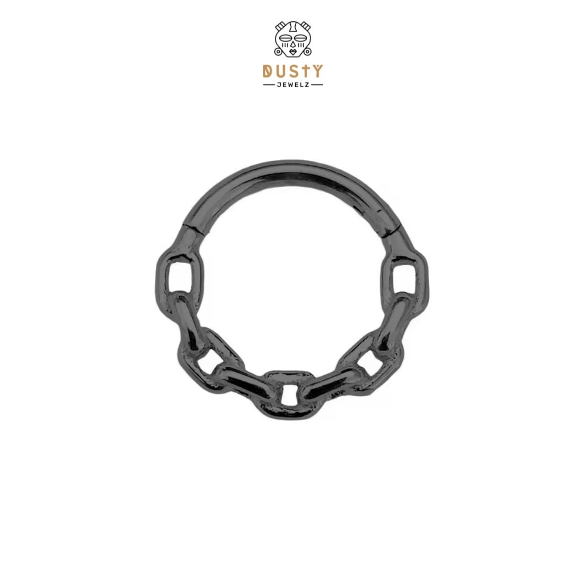 Chain Hinged Septum Ring | Stainless Steel Clicker