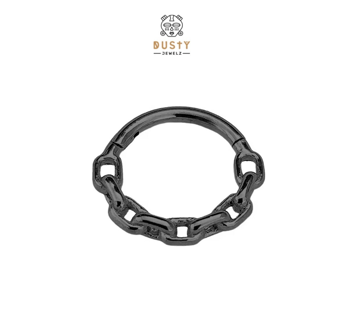 Chain Hinged Septum Ring | Stainless Steel Clicker
