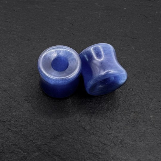 Cat Eye Stone Tunnels | Double Flare Plugs - DustyJewelz